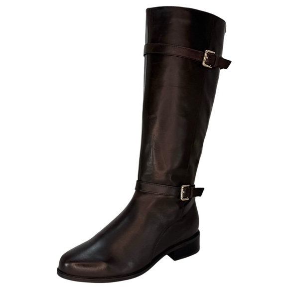 Rockport Harper Brown Leather Knee High Wide Calf Womens Boots Size 6.5M - Picture 2 of 16